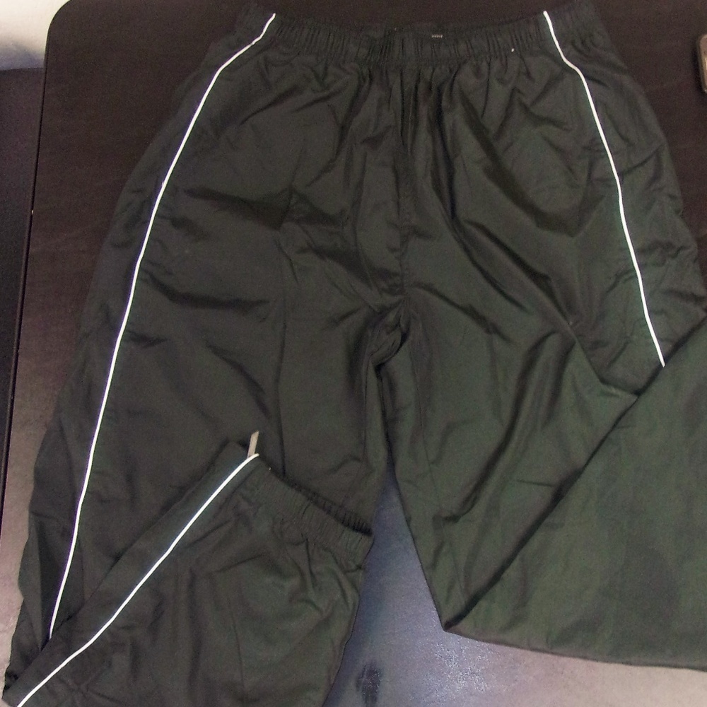 Reebok Windbreaker Pants Size XL Forest Green